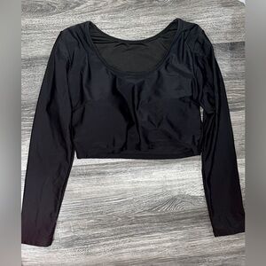 Brand New Black Long Sleeve Swim Top